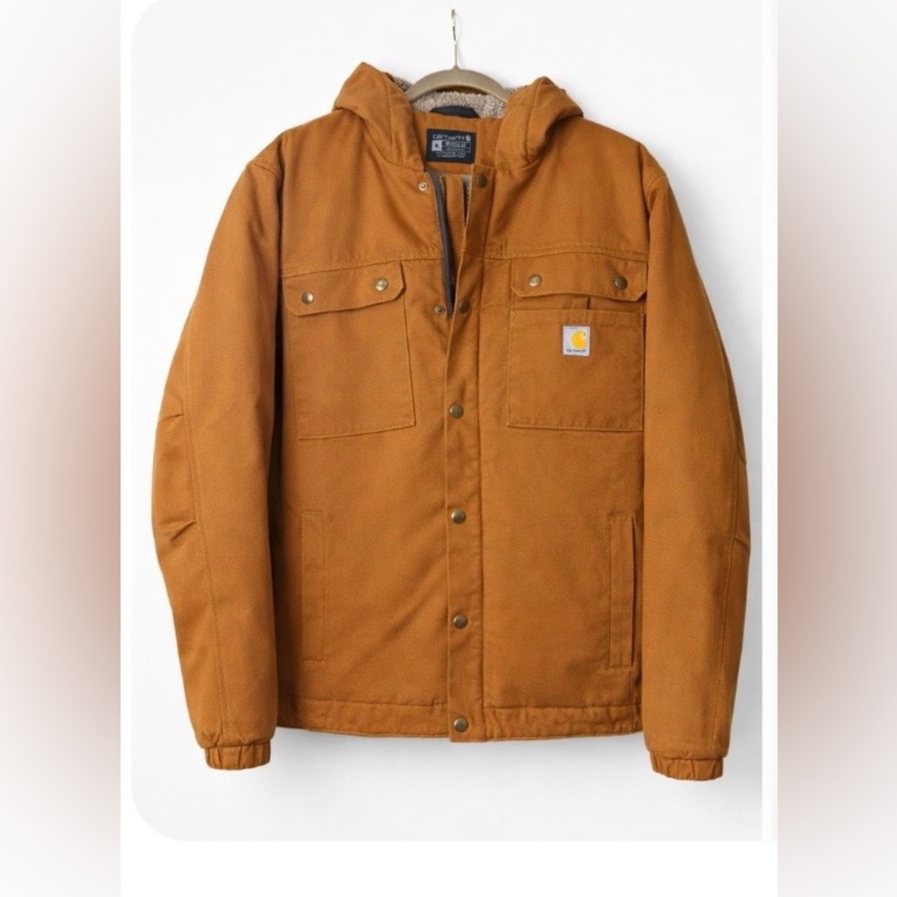 Carhartt Men's Tan Hooded Field Jacket NEW without tags. Never ever worn!